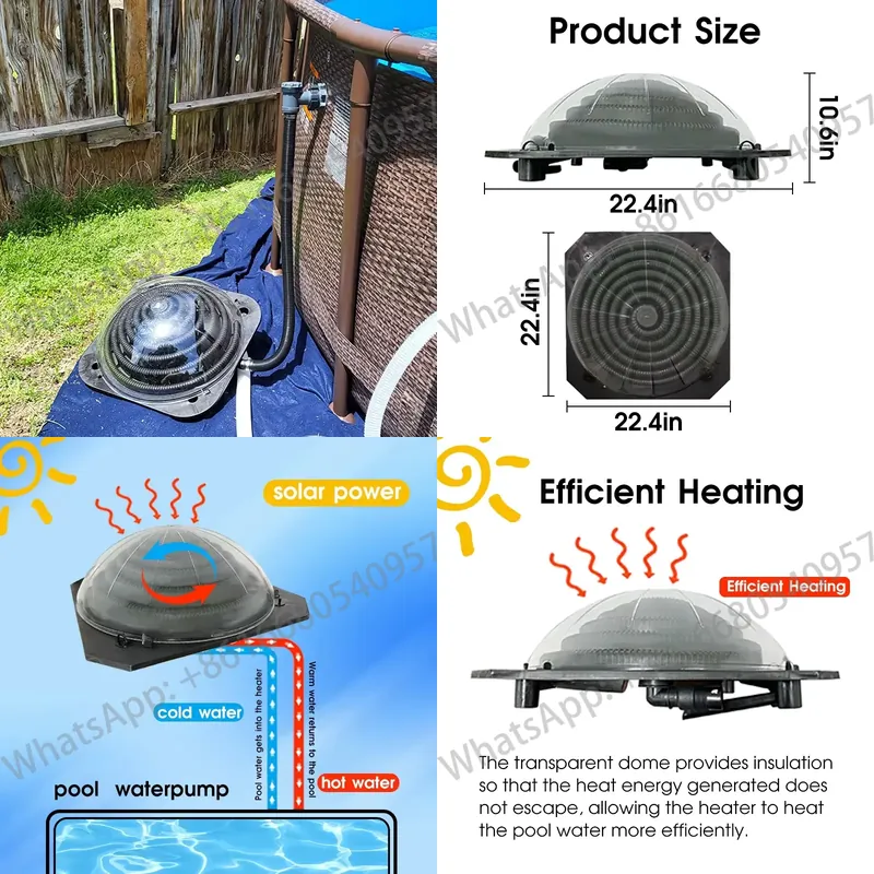 Solar Water Pump - نظام تسخين شمسي محمول للمسبح، جهاز
