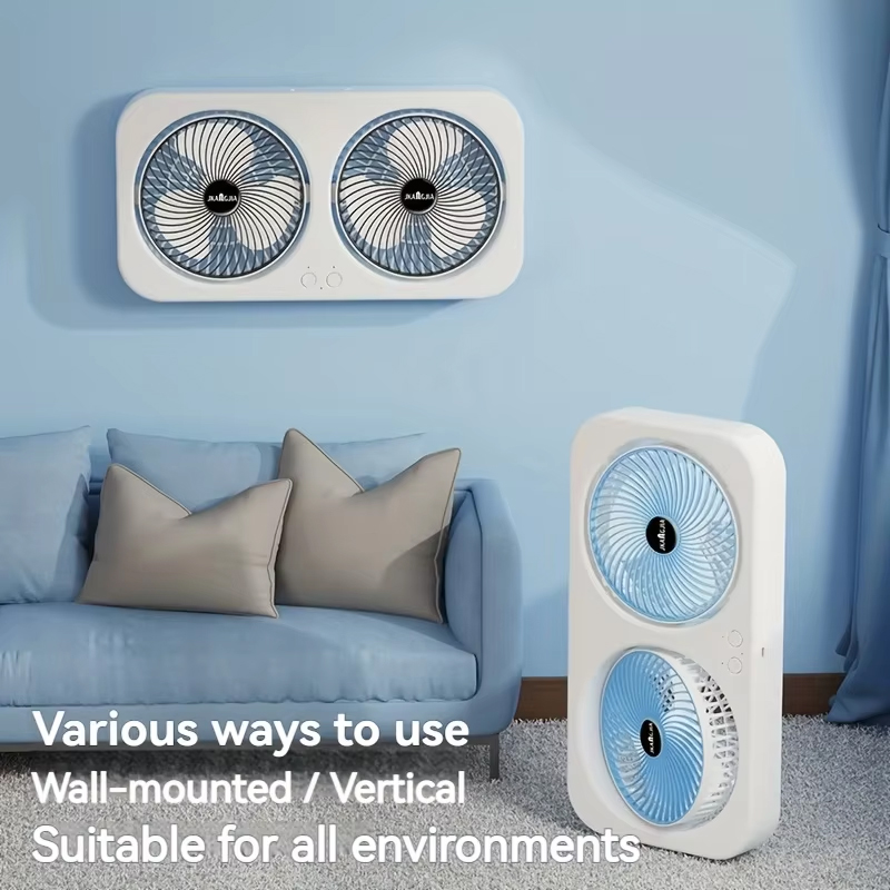 Mini Wind Turbine Vertical - مروحة مكتبية محمولة ذات مقبضين عموديين