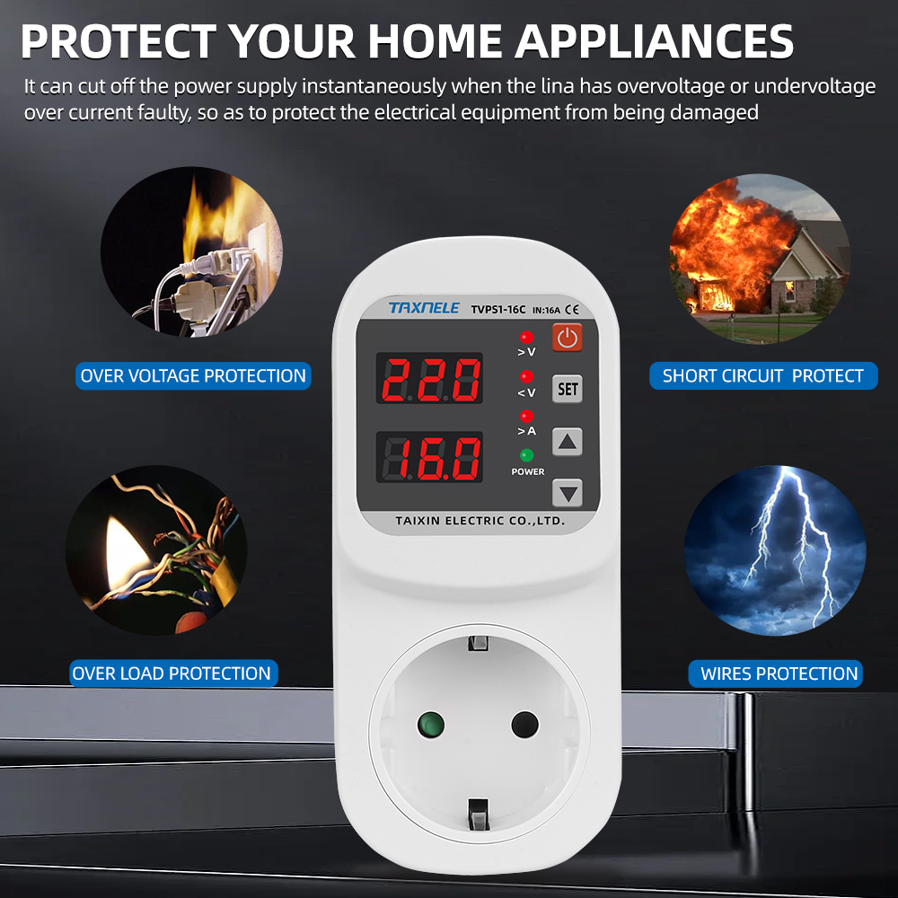 واقي تيار الجهد التلقائي ، قاب - مراجعة Ac Surge Protector وسعره