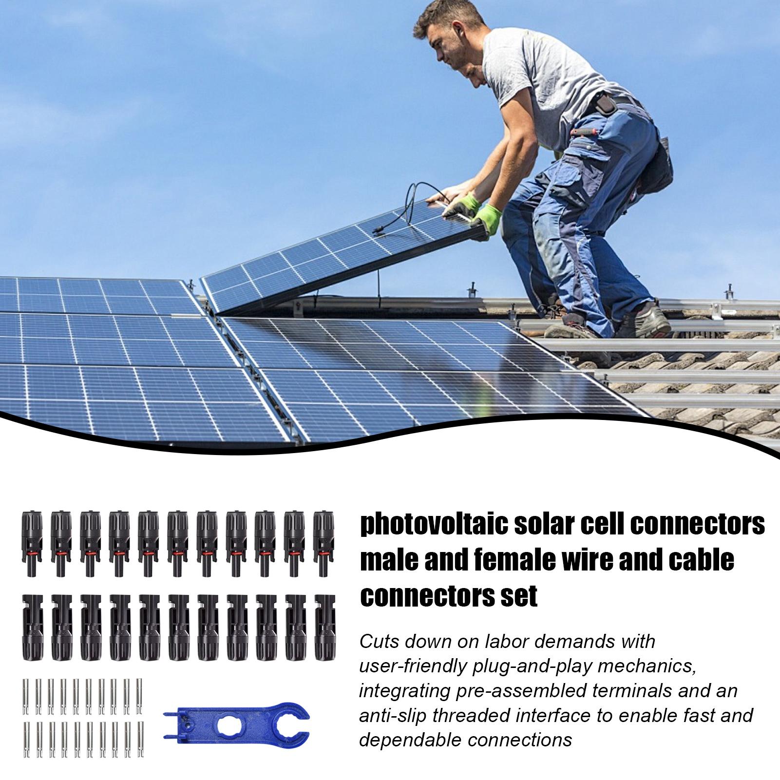 10 زوج MC4 الضوئية موصلات الطا - مراجعة Solar Cable Mc4 Connector وسعره